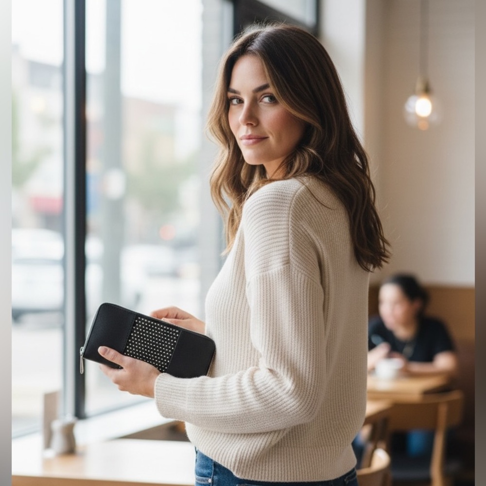 Michael Kors Microstud Center Zip Around Continen… - image 3